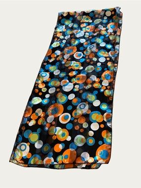 Funky Circular Designs Super Psychedelic Trippy Vibes Rectangular Scarf
